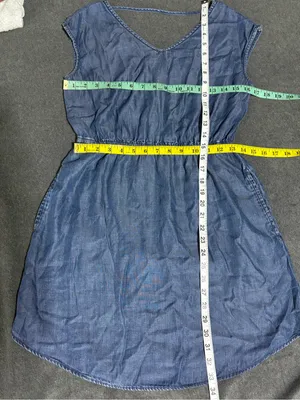 Universal Threads Blue Sleeveless V-Neck Midi Dress Size XS thumbnail 3