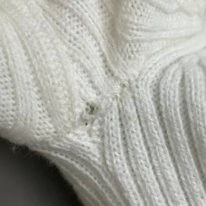 French Connection Turtleneck Sweater Ribbed Knit Women‎ XS Cream White Simple thumbnail 11