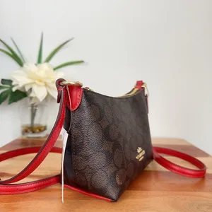 NWT Coach Zip Top Crossbody‎ Bag In Signature Canvas thumbnail 2