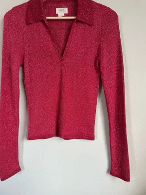 Anthropologie Maeve Ribbed Polo Top thumbnail 3