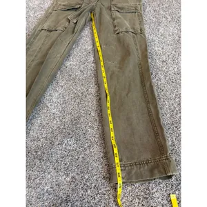 Free People Olive Green Utility Cargo Jumpsuit Cutout Back XS thumbnail 5