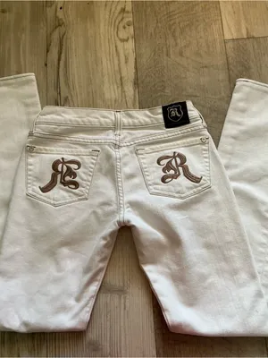 Y2K Rock & Republic low rise Cosbie brew white straight jeans size 24 thumbnail 6