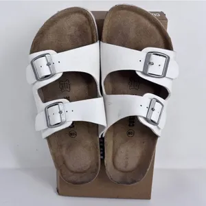 Cushionaire Lane White Leather Sandals - Size 10M - Gently Used, with Box thumbnail 3