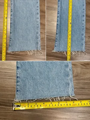 Madewell Tall ’90s Straight Jeans 25T Revoir Wash Distressed Raw Hem $128 thumbnail 9