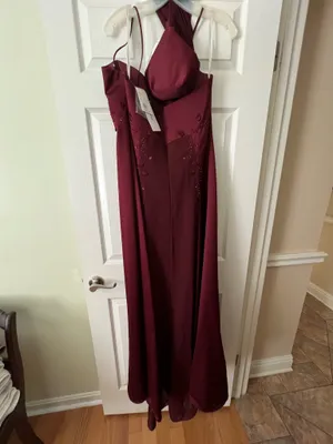 David’s Bridal Burgundy Dress thumbnail 3