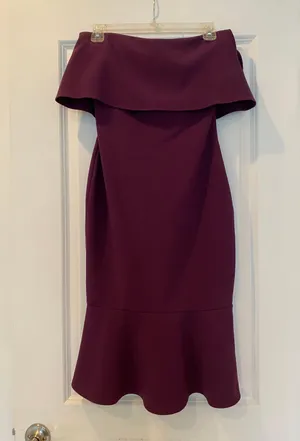 Likely Plum colored strapless dress by size 0 thumbnail 1