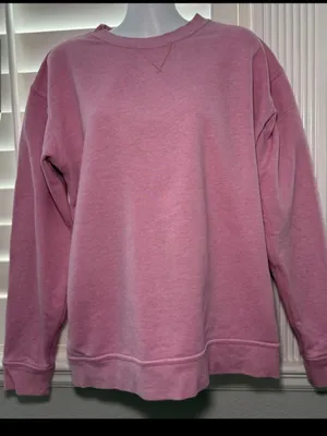Lululemon All Yours Crew Terry In Heathered Azalea Pink Size 8 thumbnail 3