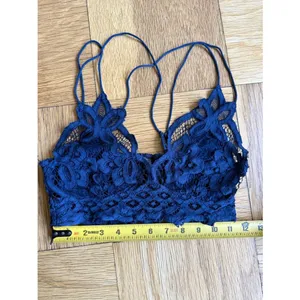 Free People FP One Adella Lace Bralette, Navy Blue, Size XS, VGUC thumbnail 8