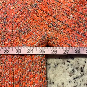 Moth Anthropologie Neon Orange Marled Knit Sweater Pockets XL‎ Raglan Boho Boxy thumbnail 9