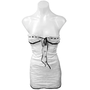 NEW With Jean Sabrin White Embroidery Strapless Sleeveless Mini Corset Dress XXS thumbnail 5