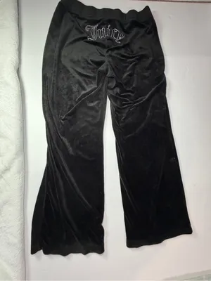 Y2K-inspired Juicy Couture Black Velour Pants • Size XL thumbnail 9