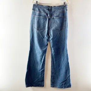 J. Crew '96 High Rise Flare Jeans Denim Blue Wash 30 / 10 thumbnail 4