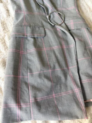 Bershka plaid trench vest thumbnail 3