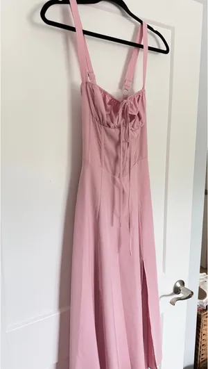 Baby Pink Corset Midi Dress thumbnail 3