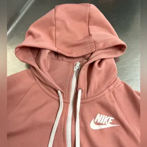 Nike Womens Pink with Racing Stripes Hooded Warm up Jacket - Size Small - VGUC thumbnail 3