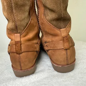 Teva De La Vina Dos Tall Bison Waterproof Leather Brown Over the Knee Boots SZ 9 thumbnail 6