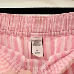 Victoria’s Secret Pink Stripe Metallic Tinsel Flannel Pajama Pants Iconic Small thumbnail 7