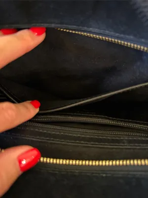 Michael Kors Rollins Small Chevron Satchel Top Handle Bag Black Purse thumbnail 14