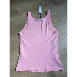 NWT‎ Michael Stars cassie thin binded tank top 1x1 cotton pink grapefruit sz OS thumbnail 2