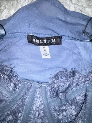 Urban Outfitters blue corset mini dress featuring a bustier-style top woman’s M thumbnail 6
