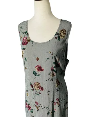 VINTAGE 90s Floral Maxi Dress thumbnail 3