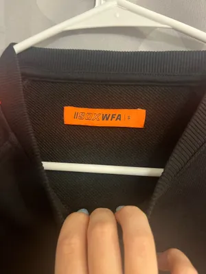 White Fox Boutique Orange Black Cropped Sweatshirt thumbnail 3