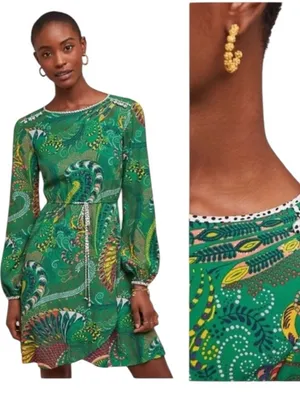 Anthropologie Maeve Janis Printed Mini Dress thumbnail 2