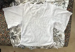 White Textured Tie thumbnail 3