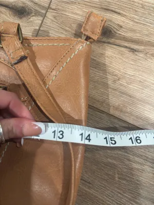 B.O.C Boho Vibe Casual Brown Stitched Vinyl Tote Bag thumbnail 7