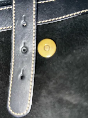 Vintage Nordstrom Brand Black Suede Leather Shoulder Tote Made in Italy thumbnail 6