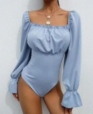 Lace up bodysuit Blue thumbnail 1