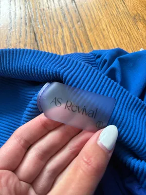 Altar'd State Revival Electric Blue High Waisted Shorts Size XXS thumbnail 3