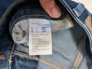 American Eagle Artist Crop Short Length Distressed Jeans size 6S thumbnail 4