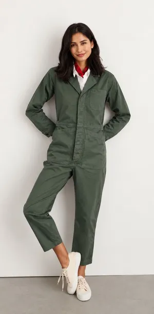 Alex Mill Expedition Cotton Jumpsuit Green Utility Boiler Suit Gorpcore Women XS thumbnail 1