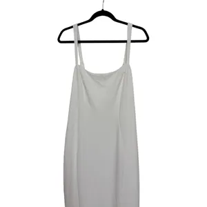 Lulus‎ White Square Neck Fishtail Gown Maxi Dress Adjustable Straps Size L thumbnail 2