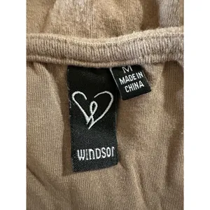 Windsor Womens Sexy Ruched Keyhole Front V-Neck Long Sleeve Crop Top Sz M thumbnail 4