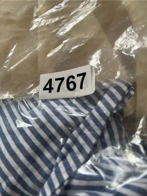 Old Navy Blue White Stripe 100% Cotton Shirt Large Coastal Nautical Preppy thumbnail 6