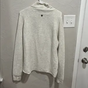 Kuhl Solace Turtleneck Merino Wool Blend Sweater in Natural Size Large thumbnail 7
