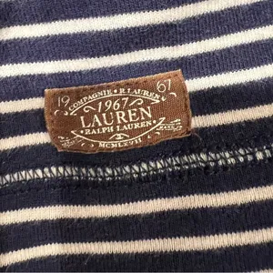 Lauren Ralph Lauren striped sweater with faux suede elbow patches size M thumbnail 7