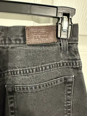 Vintage L.L. Bean High-Waist Black Wide Leg Jeans thumbnail 3