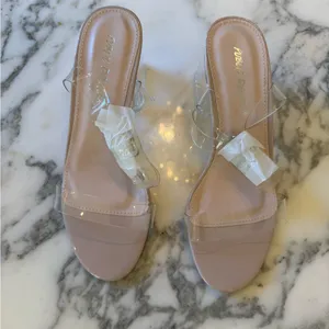 NIB Public Desire Clear Block Barely There 2.5” Heels UK 3/US 5 thumbnail 6