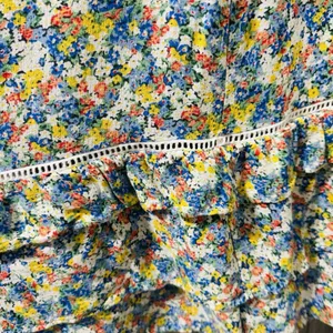 Cynthia Rowley Vintage‎ Floral Cottagecore Bohemian Layered High Waist Skirt M thumbnail 7