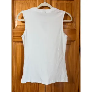 RAILS Mayla Sleeveless Henley Tank Top Women's Medium White Ribbed Knit M‎ thumbnail 3