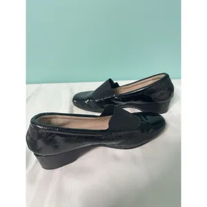 Taryn Rose Kendall Black Patent Square Toe Flats‎ 7.5 S-427 thumbnail 5