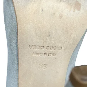 Marc Ellis New York Peep Toe Suede High Heels in light gray size 39 (US 9) thumbnail 3