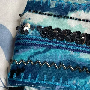 Soft Surroundings Blue Patterned Top SZ:M thumbnail 8