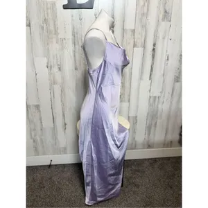 SHEIN BIZwear Cowl Neck Solid Slip Dress Workwear Evening/Wedding Gown thumbnail 8