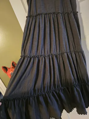 NATURAL LIFE Dark Green Tiered Maxi Dress with Thin Straps Size XS thumbnail 4