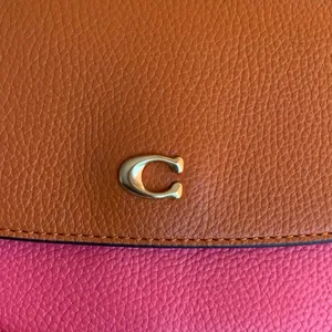 Authentic COACH 1941 colorblock pebbled leather snap magnetic closure crossbody thumbnail 12
