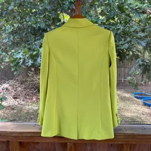 Naked Wardrobe Women's Lime Green Longline Blazer Size XS thumbnail 4